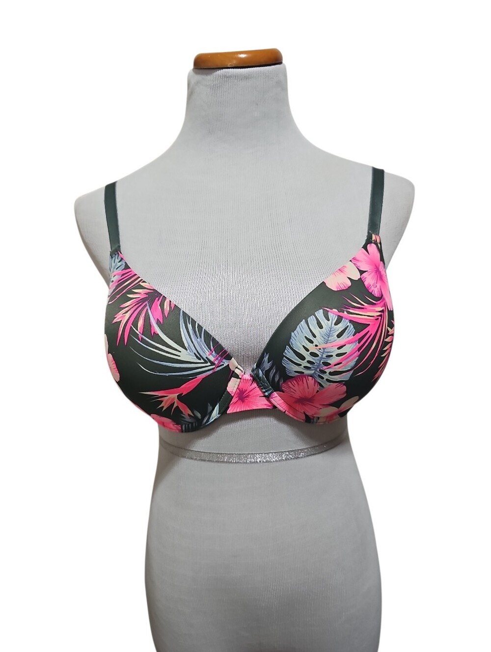 PINK Victoria's Secret Wear Everywhere PushUp Bra Tropical Floral Underwire 34DD